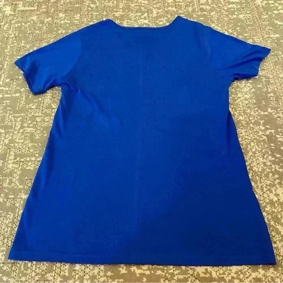 Kansas Jayhawks Delta Apparel Women’s Just a Girl shirt size Large color Blue - Picture 5 of 5